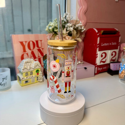 Sugarplum Nutcracker Holiday Glass Cup