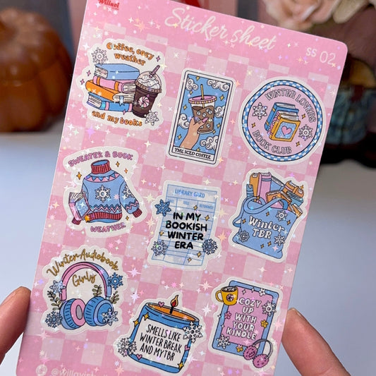 Cozy Bookish Winter Sticker Sheet