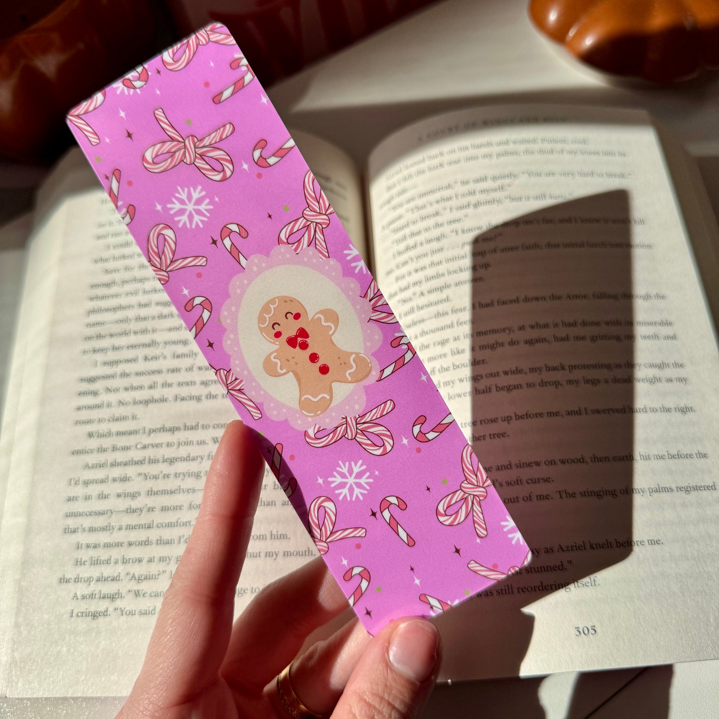 Gingerbread Candy Cane Bookmark