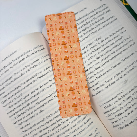 Cozy Autumn Vibes Bookmark 🍂☕🧡
