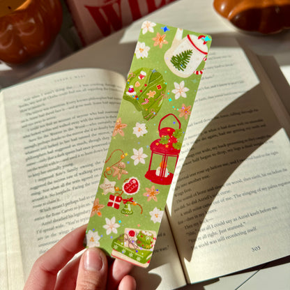 Cozy Green Christmas Bookmark