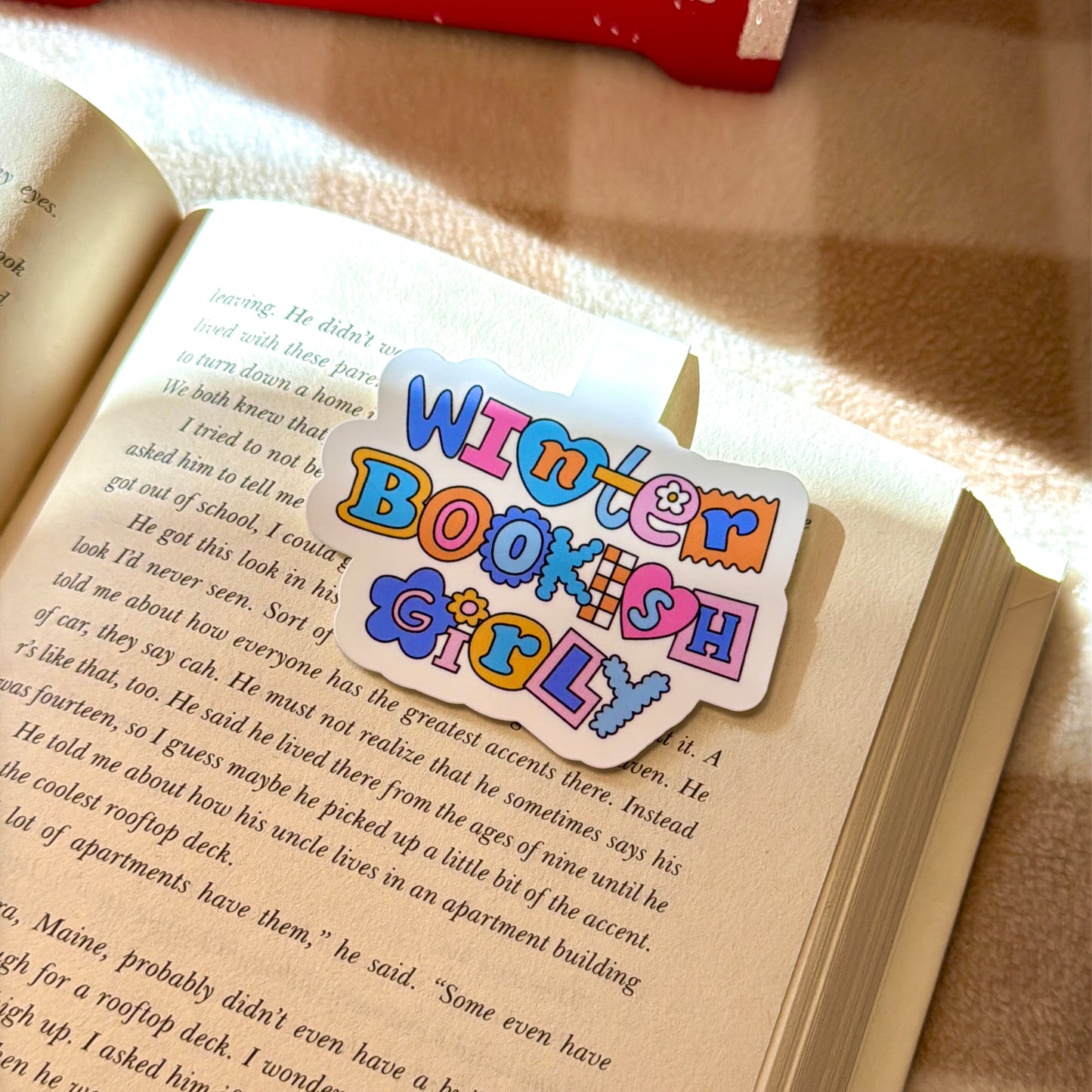 Winter Bookish Girly Magnetic Bookmark
