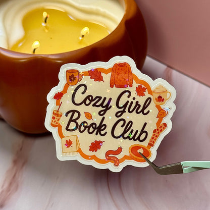 Cozy Reads Club Sticker 🍂📖