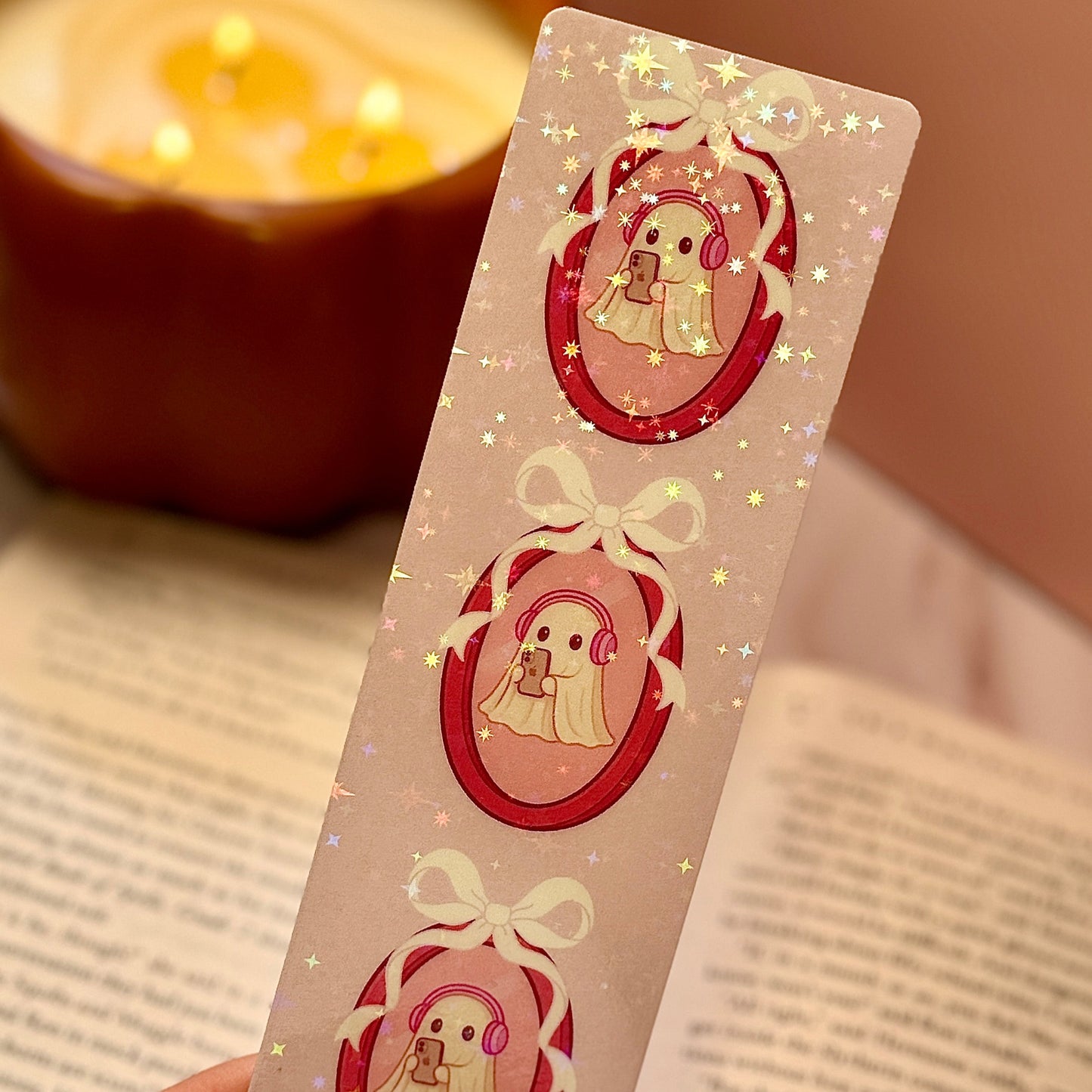 Spooky Beats Bookmark 🎧👻