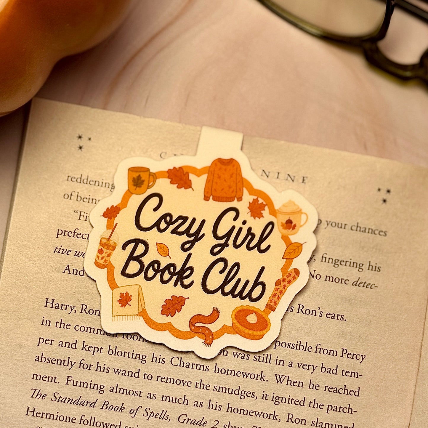 Cozy Girl Book Club Magnetic Bookmark