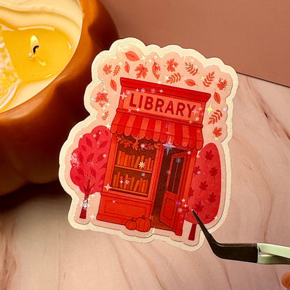 Little Pink Library Sticker 🏠💕