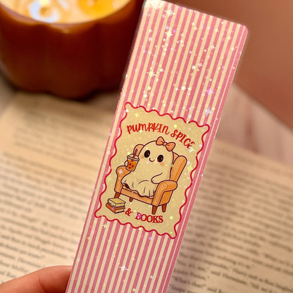Pumpkin Spice Ghostie Bookmark ☕👻