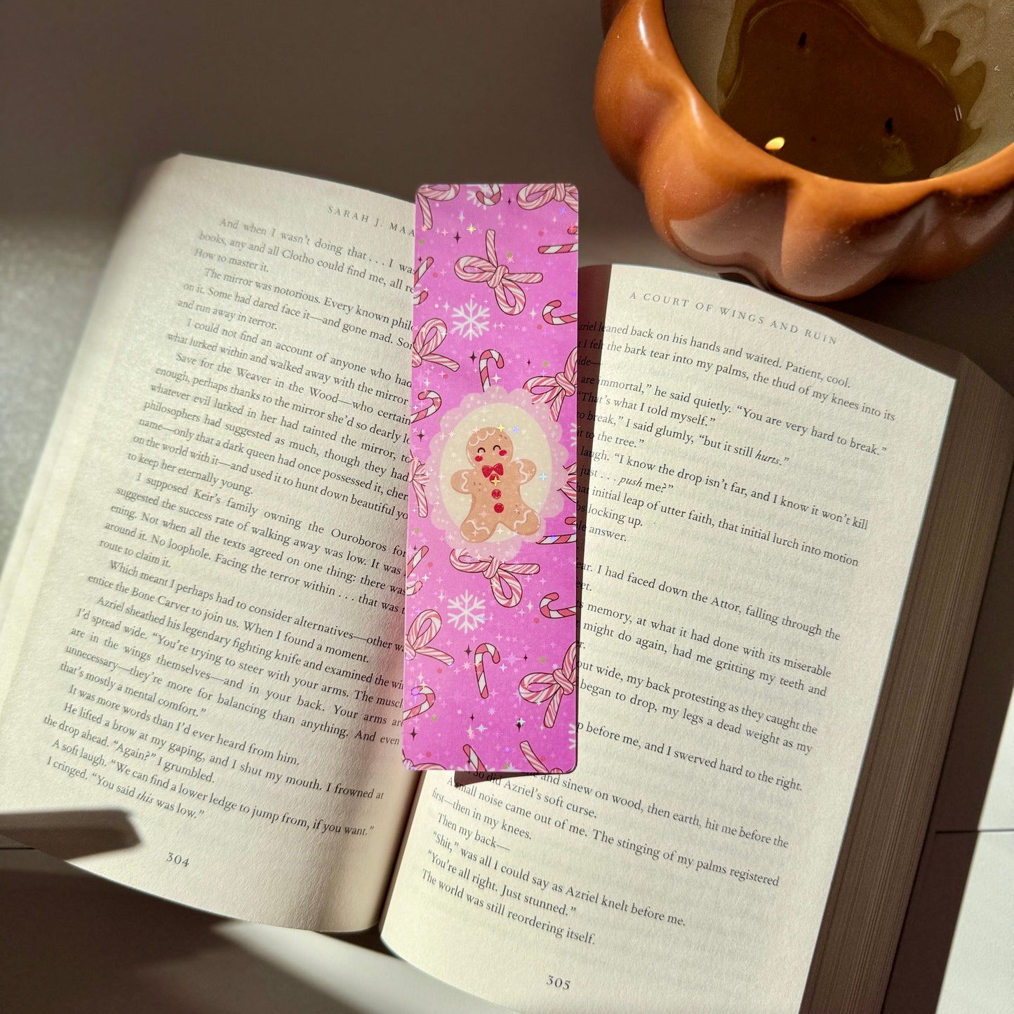 Gingerbread Candy Cane Bookmark