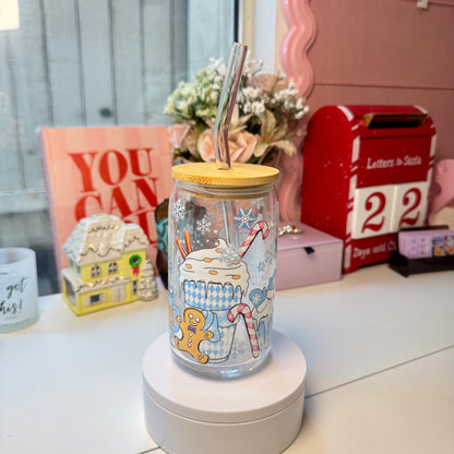 Gingerbread Winter Treats Glass Cup
