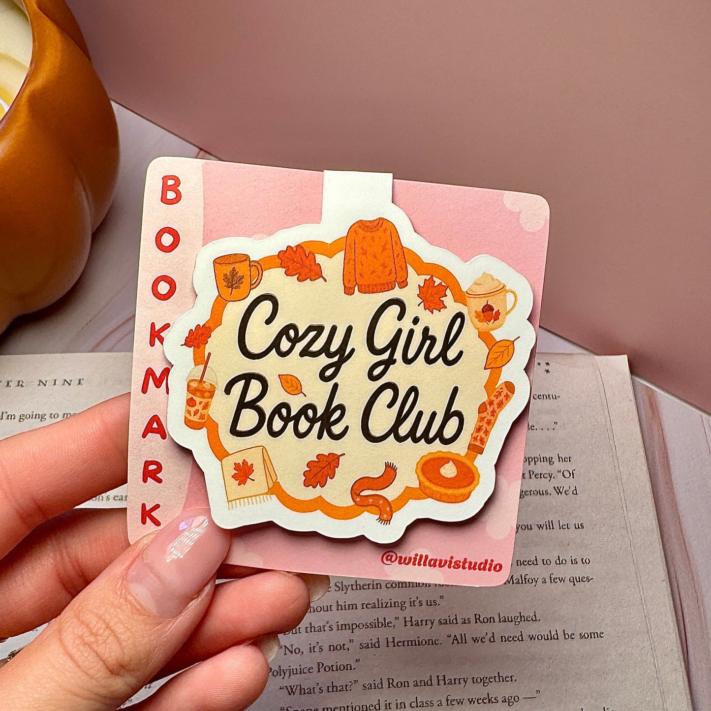 Cozy Girl Book Club Magnetic Bookmark