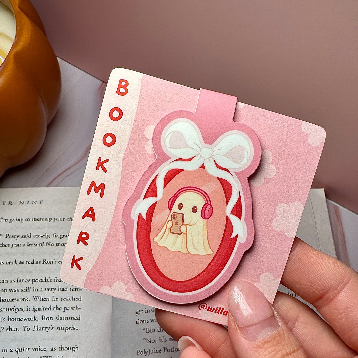 Spooky Beats Magnetic Bookmark 🎧👻