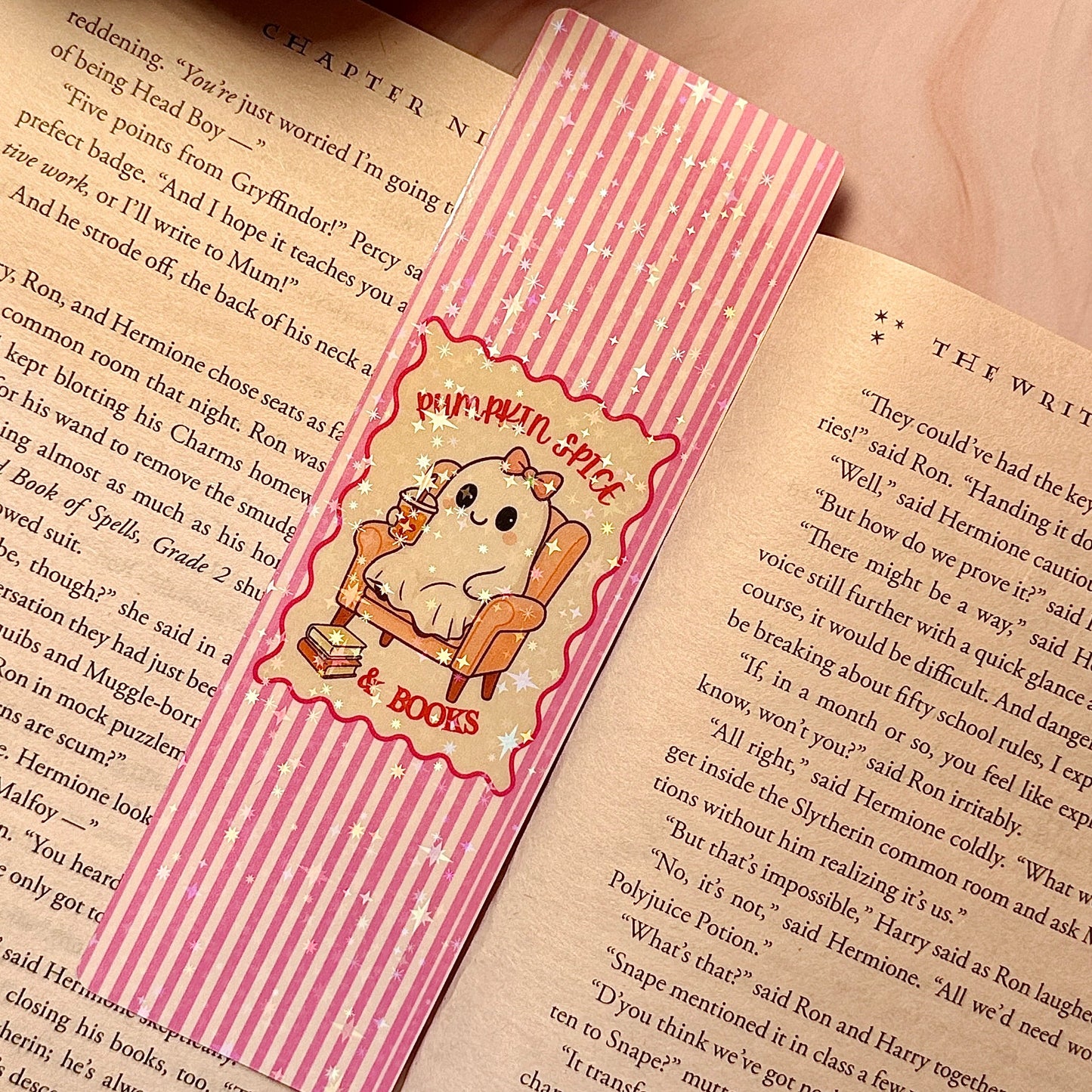 Pumpkin Spice Ghostie Bookmark ☕👻