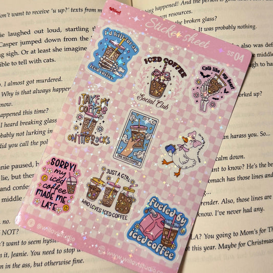 Iced Coffee Lover Sticker Sheet