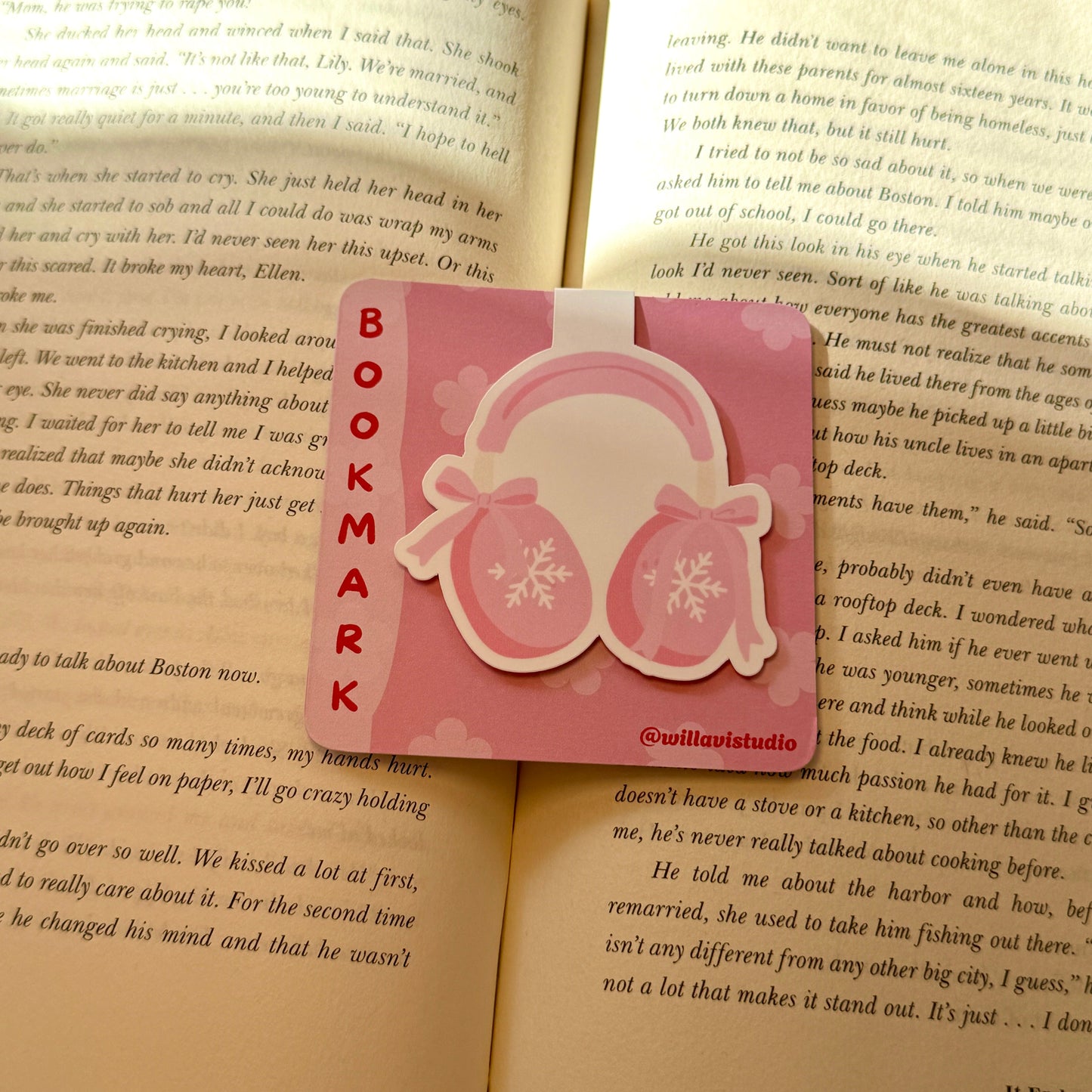 Winter Mittens Magnetic Bookmark