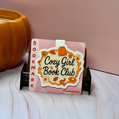 Cozy Girl Book Club Magnetic Bookmark