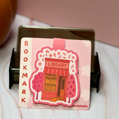 Little Pink Library Magnetic Bookmark 🏠💕