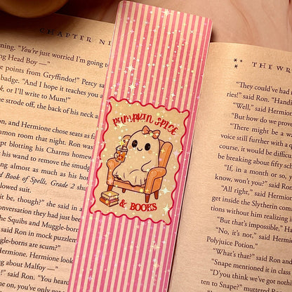 Pumpkin Spice Ghostie Bookmark ☕👻