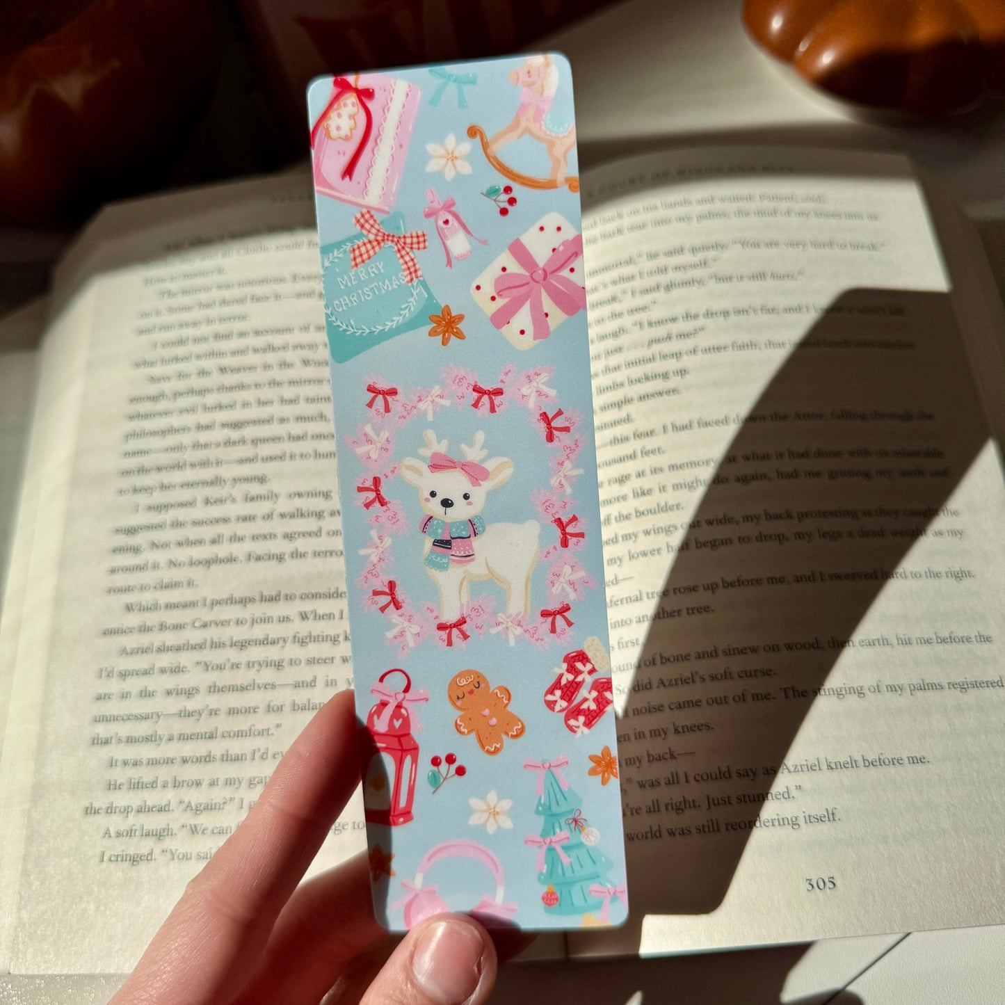 Pastel Reindeer Bookmark
