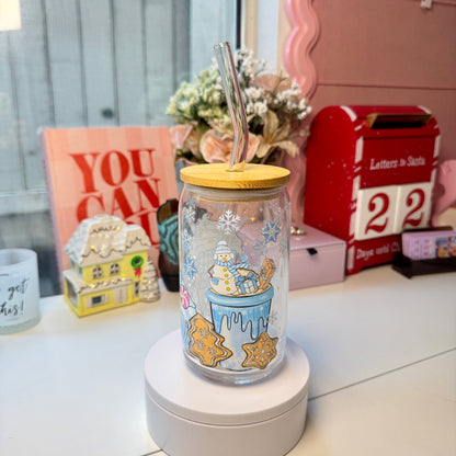 Gingerbread Winter Treats Glass Cup