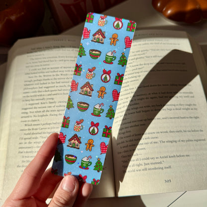 Blue Christmas Bookmark
