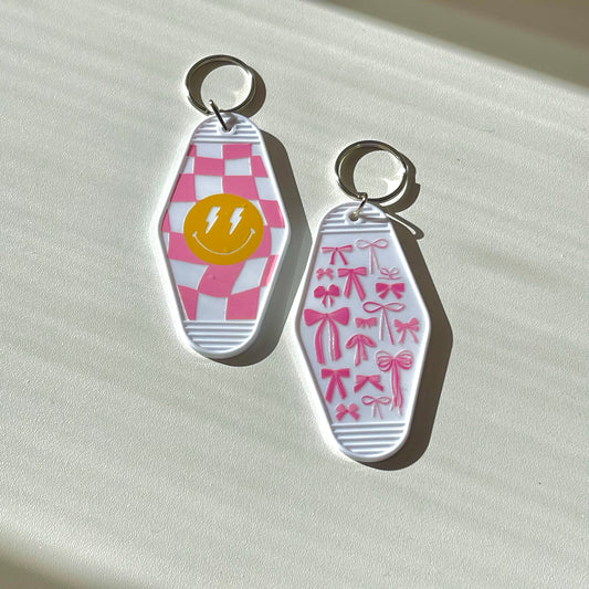Pink Glow Duo Motel Keychain Collection