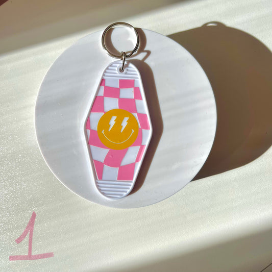Pink Glow Duo Motel Keychain Collection