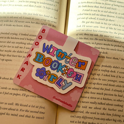 Winter Bookish Girly Magnetic Bookmark