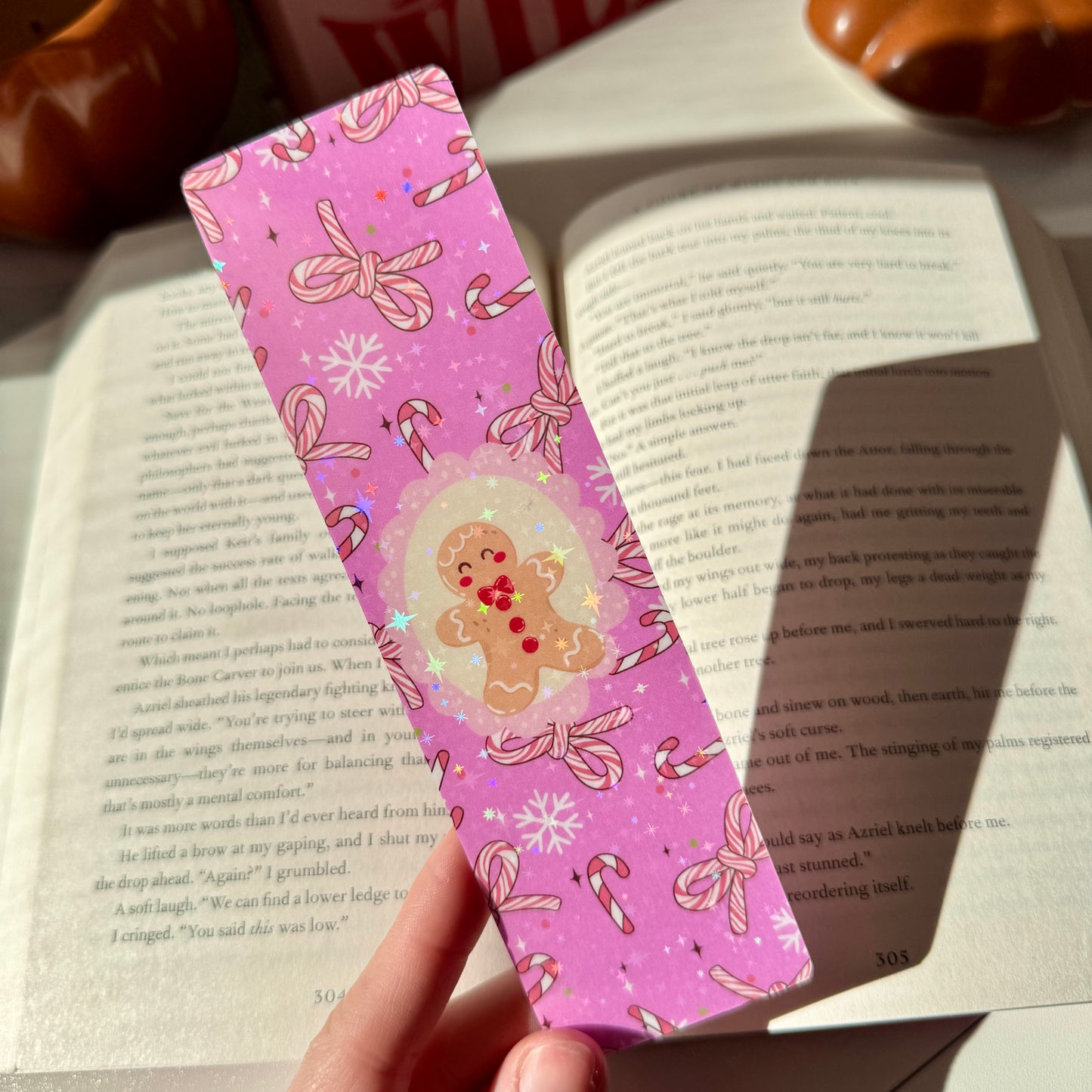 Gingerbread Candy Cane Bookmark