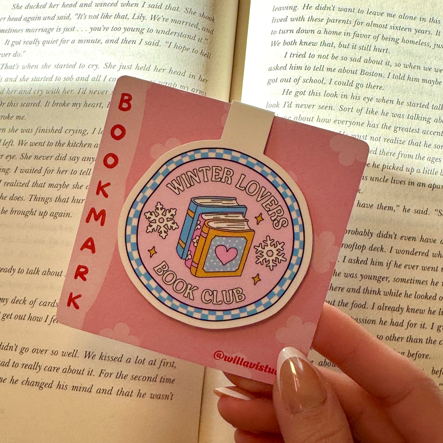 Winter Lovers Book Club Magnetic Bookmark