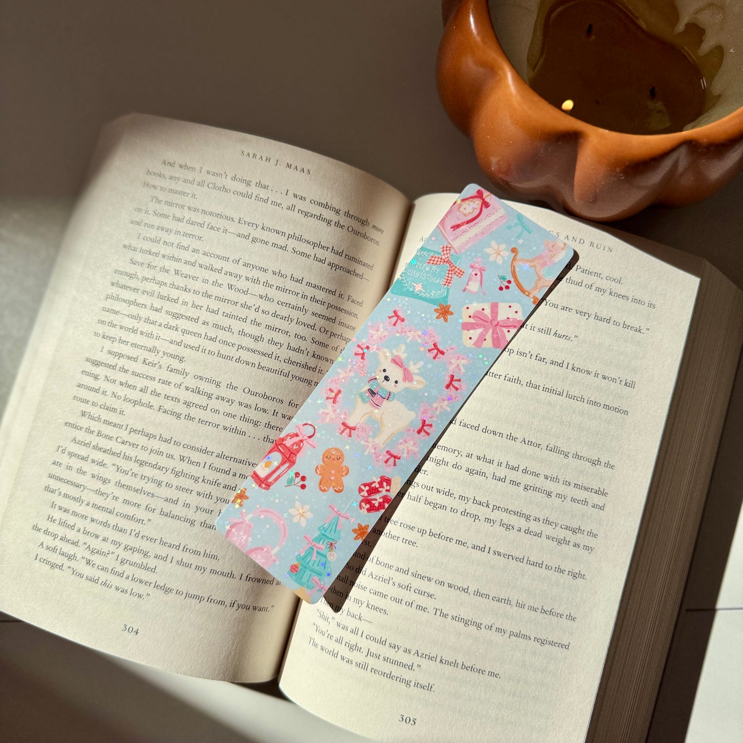 Pastel Reindeer Bookmark
