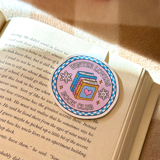 Winter Lovers Book Club Magnetic Bookmark