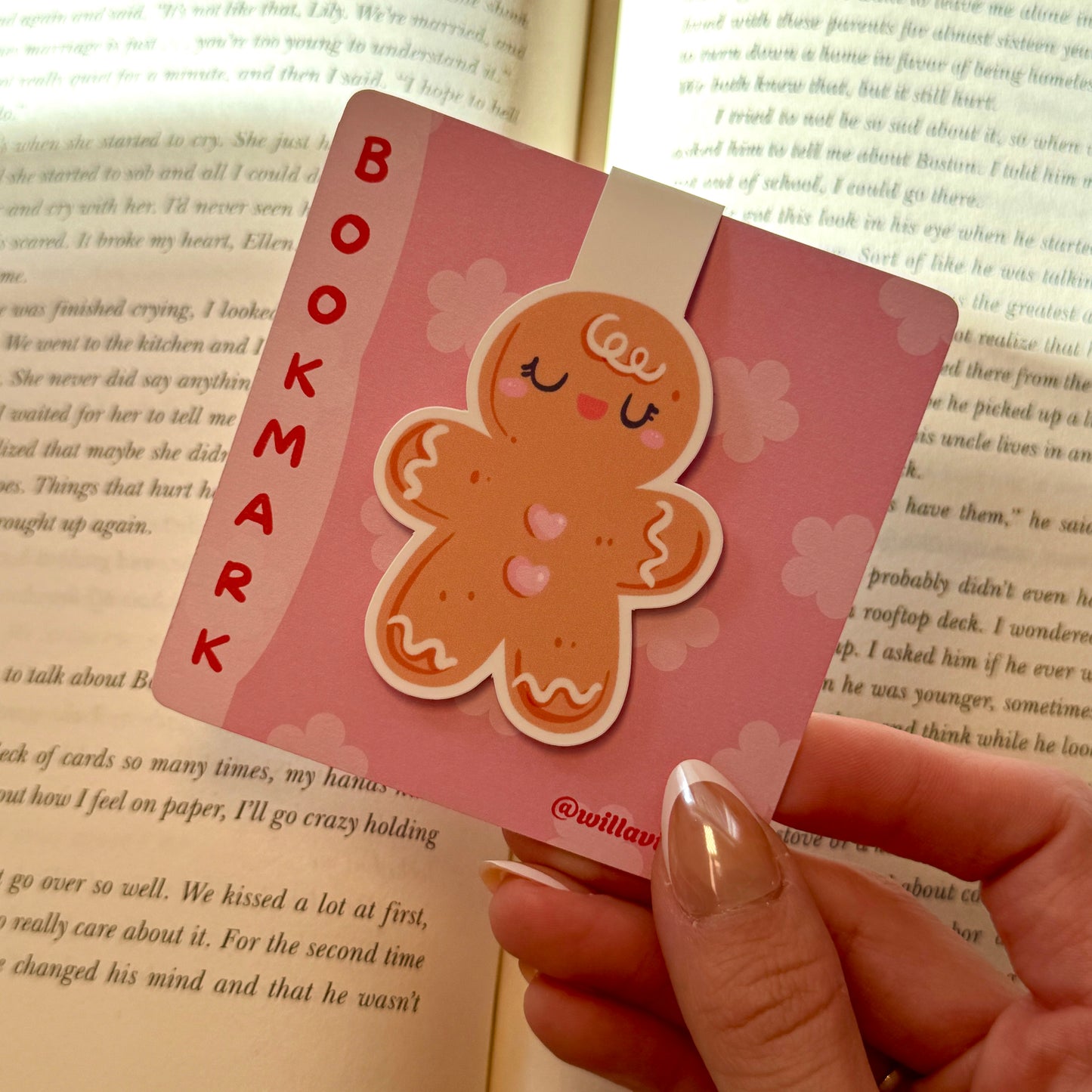Gingerbread Cookie Magnetic Bookmark