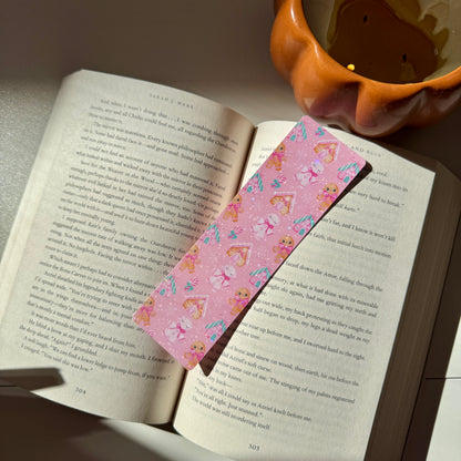 Pink Gingerbread House Bookmark