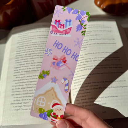 Santa’s Sleigh Bookmark (Pink “Ho Ho Ho”)