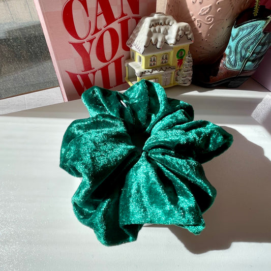 Evergreen Velvet Scrunchie