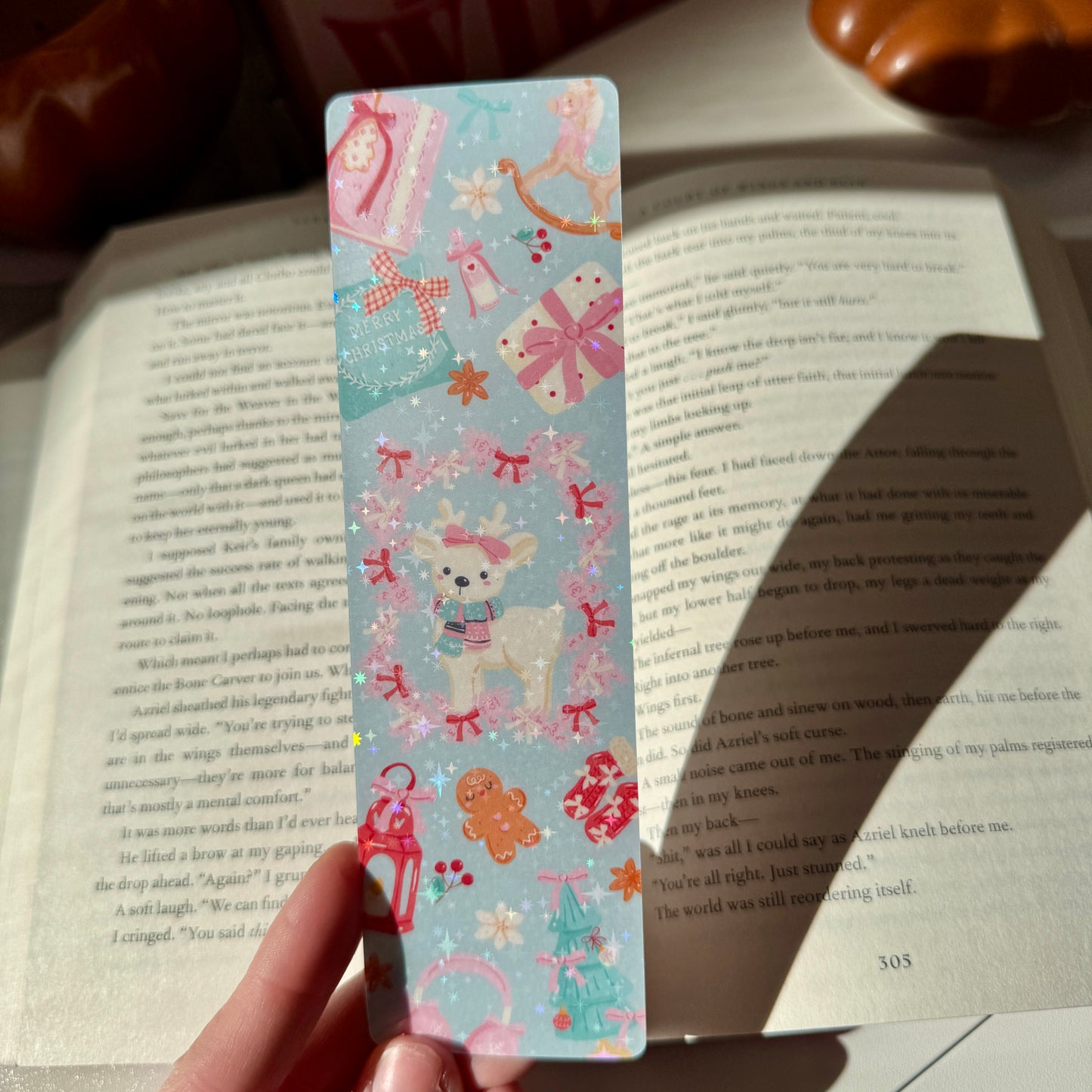 Pastel Reindeer Bookmark