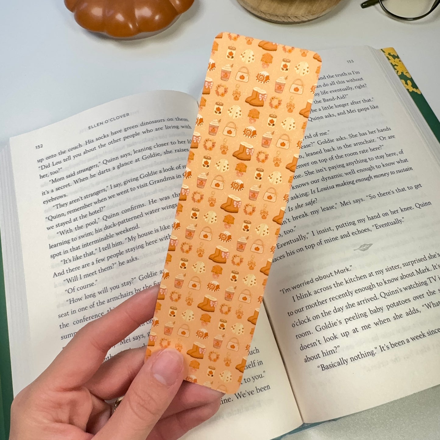 Cozy Autumn Vibes Bookmark 🍂☕🧡