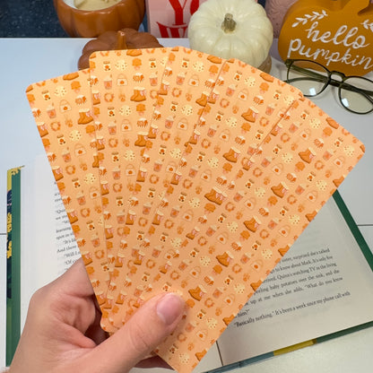 Cozy Autumn Vibes Bookmark 🍂☕🧡
