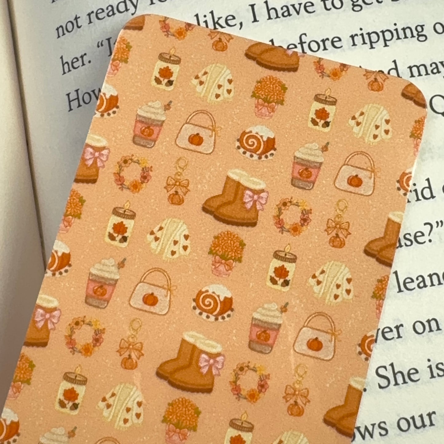 Cozy Autumn Vibes Bookmark 🍂☕🧡
