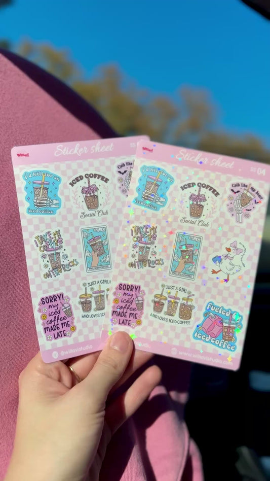 Iced Coffee Lover Sticker Sheet