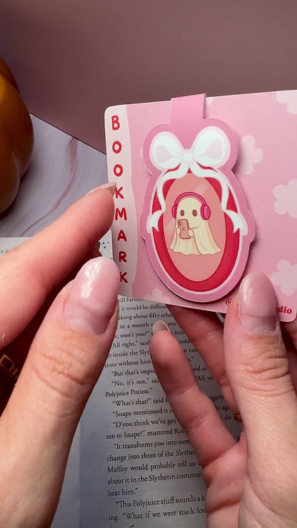 Spooky Beats Magnetic Bookmark 🎧👻