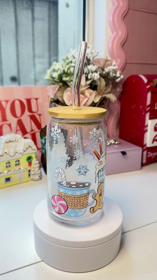 Gingerbread Winter Treats Glass Cup