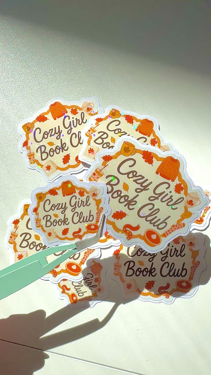 Cozy Reads Club Sticker 🍂📖