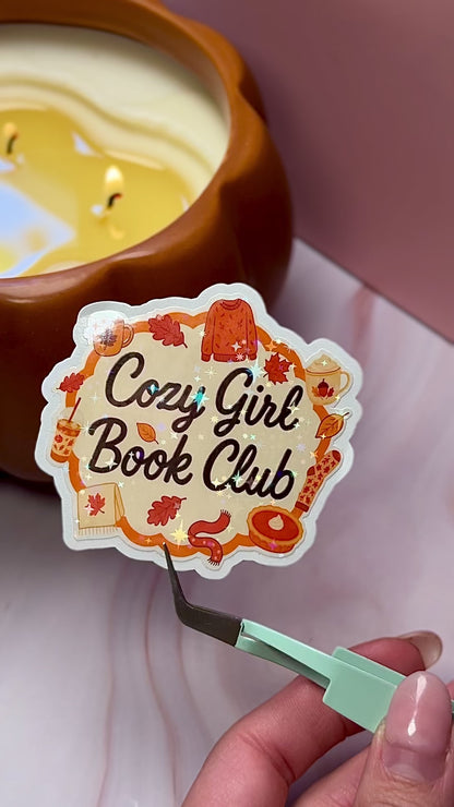 Cozy Reads Club Sticker 🍂📖