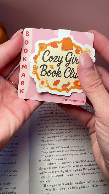 Cozy Girl Book Club Magnetic Bookmark