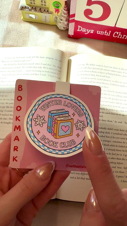 Winter Lovers Book Club Magnetic Bookmark