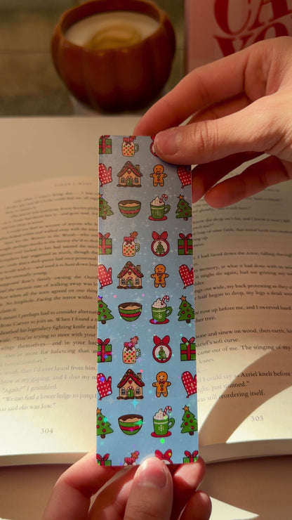 Blue Christmas Bookmark