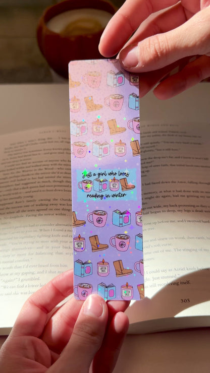 Reading in Winter Bookmark