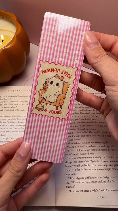 Pumpkin Spice Ghostie Bookmark ☕👻