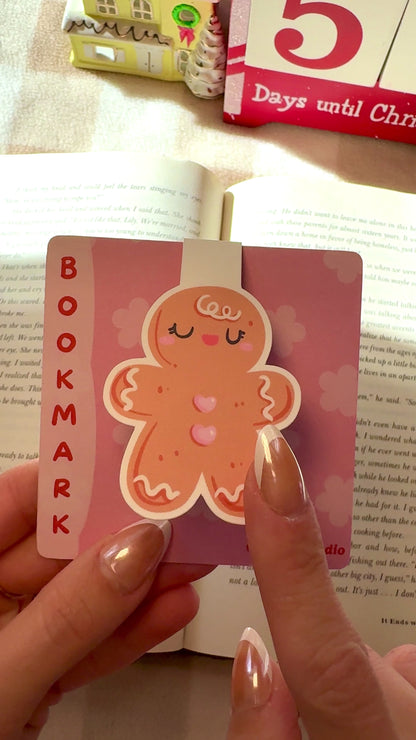 Gingerbread Cookie Magnetic Bookmark